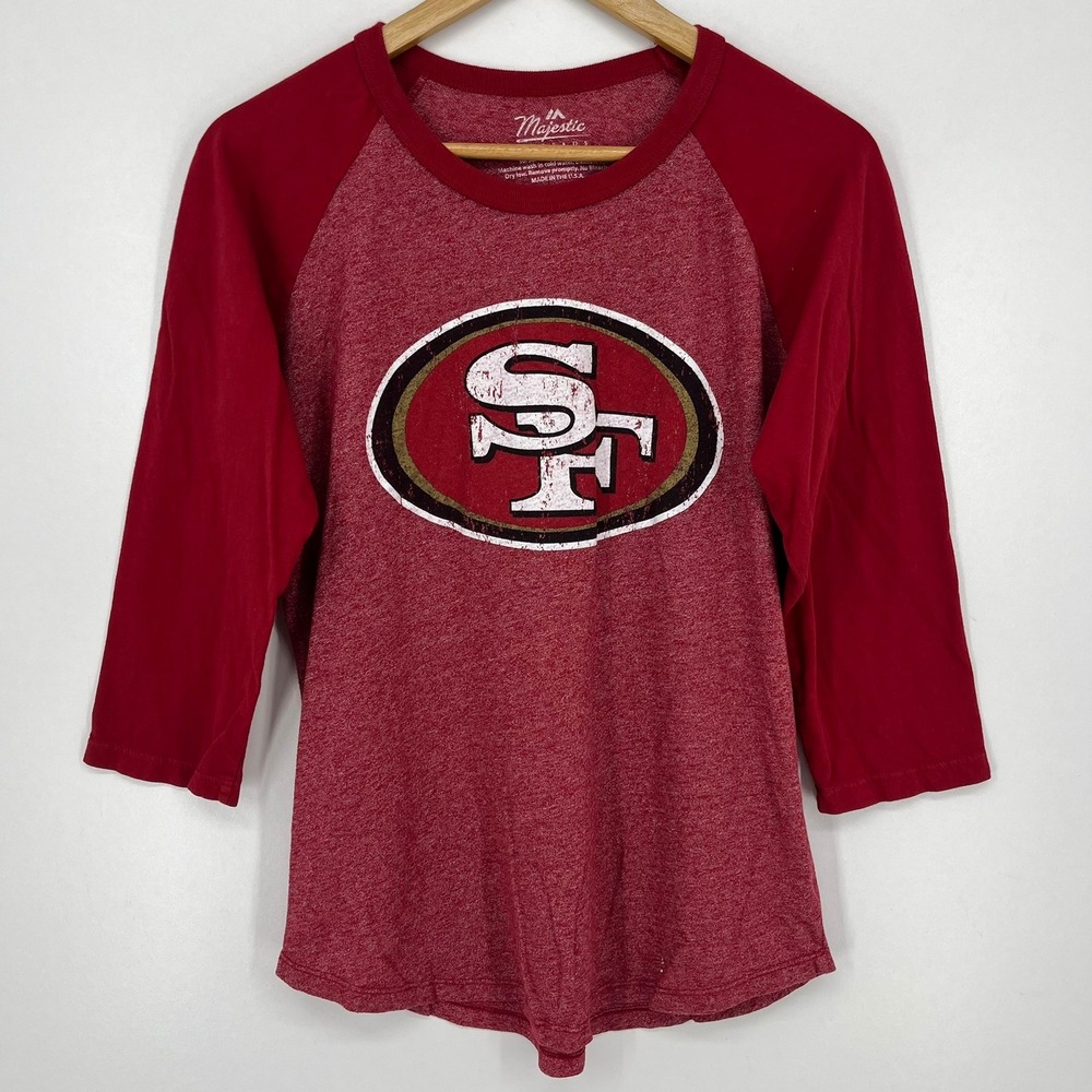 Majestic Threads San Francisco 49ers Deebo Samuel #19 Raglan Shirt Women Large